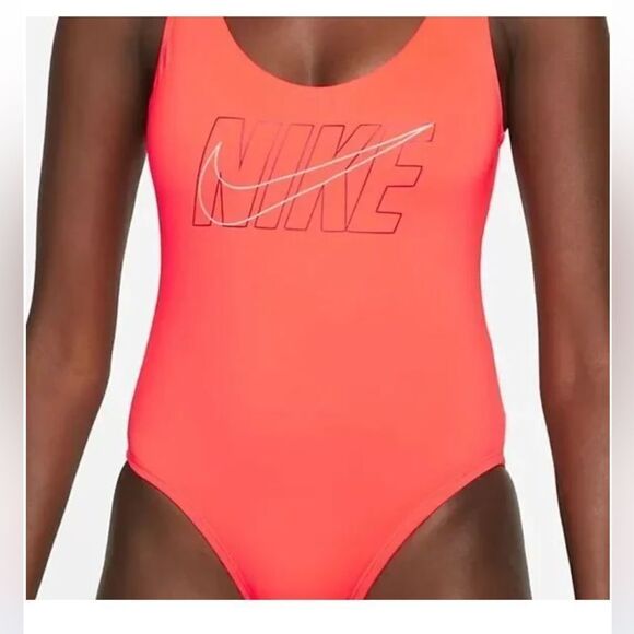 Nike Multi Logo Women's U-Back One Piece Swimsuit - Picture 1 of 4